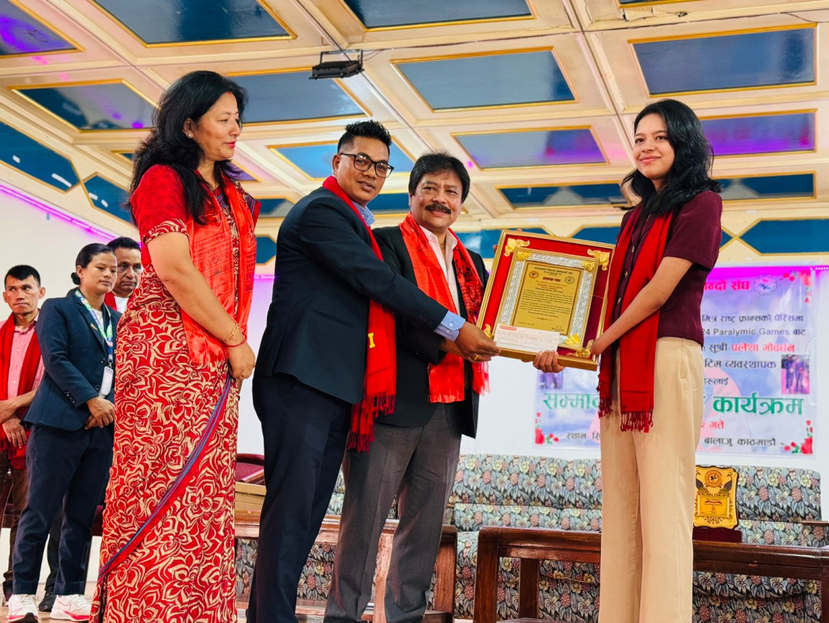 पलेशालाई काठमाडौं जिल्ला तेक्वान्दोसहित ३ संस्थाको सम्मान