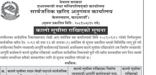 २३ निर्माण कम्पनी कालोसूचीमा 